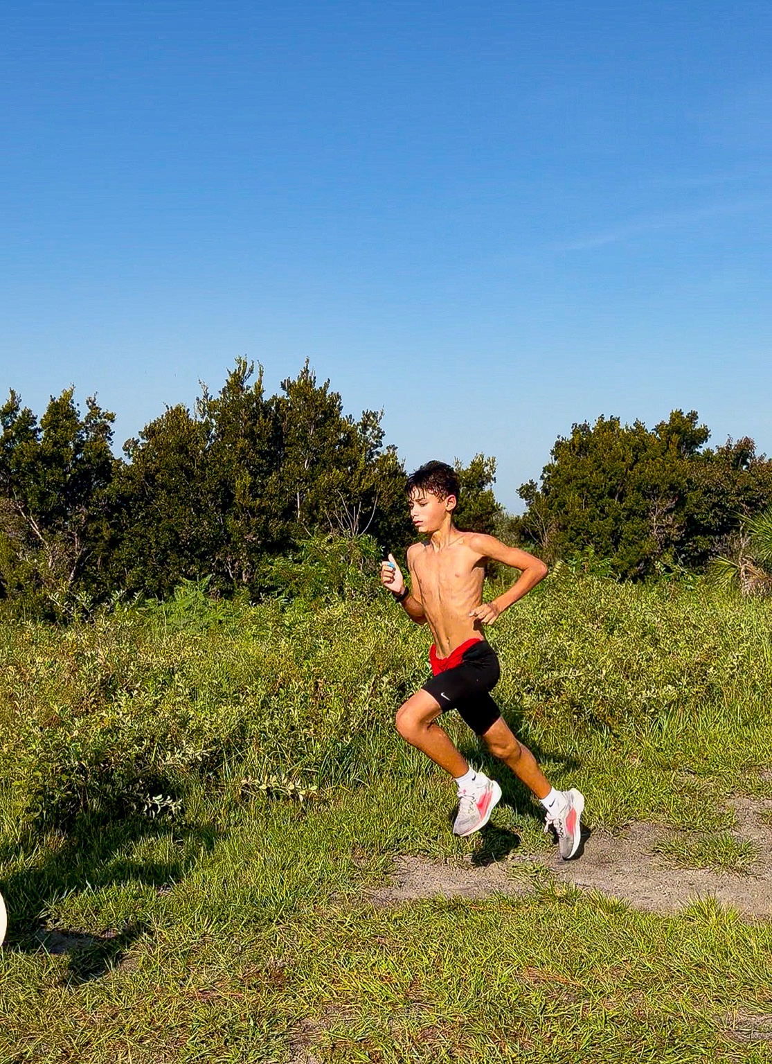 Enzo em prova de cross country